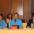 Pham Trong Nhan, Vice President of the Ho Chi Minh City Labour Federation, speaks at a working session with the National Trades Union Congress (NTUC) of Singapore on May 13. (Photo: VNA)