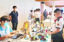Students in Ho Chi Minh City take part in a digital transformation contest in schools.