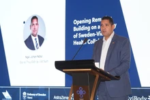 Ambassador of Sweden to Viet Nam Johan Ndisi spoke at the symposium. (Photo: Bich Van)