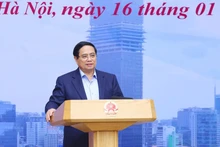 Prime Minister Pham Minh Chinh addresses the first meeting of the Steering Committee for the International Financial Centre (IFC) in Viet Nam on January 16. (Photo: VNA)