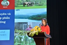 Nguyen Thi Dieu Trinh, Deputy Head of Department of Debt Management and Foreign Economic Relations under the Ministry of Finance, delivers remarks at the event. (Photo: IFAD)