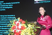 Nguyen Thi Anh Thi, Vice Chairwoman of the Da Nang People’s Committee, delivered remarks at the event. (Photo: nhandan.vn)
