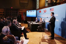 State President Luong Cuong speaks at the event (Photo: VNA)