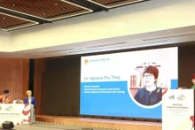 Nguyen Thu Thuy, Director of the Department of International Cooperation under the Ministry of Education and Training, delivers a speech during the discussion at APAIE. (Photo: VNA)