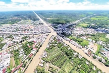 Aerial view of Nga Bay City. (Photo: nhandan.vn)