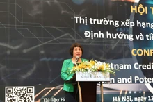 Pham Thi Thanh Tam, Deputy Head of the Department of Financial Institutions, Ministry of Finance, delivers opening remarks at the seminar.