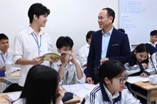 An English lesson at Viet Duc Secondary School in Ha Noi. (Illustrative photo: DAI THANG)
