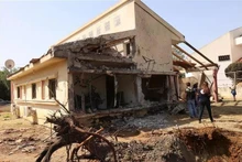 A house destroyed by a missile strike in Haniel, Israel. (Photo: Xinhua/VNA)