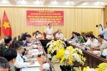NA Vice Chairman, Senior Lieutenant General Tran Quang Phuong inspects election preparations in An Giang.