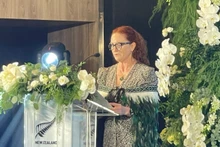 New Zealand Ambassador to Viet Nam Caroline Beresford delivered a speech at the celebration ceremony. (Photo: NDO)