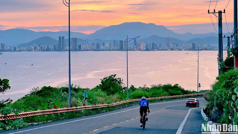 A corner of Da Nang at sunset is viewed from Son Tra Peninsula. A corner of Da Nang at sunset is viewed from Son Tra Peninsula.
