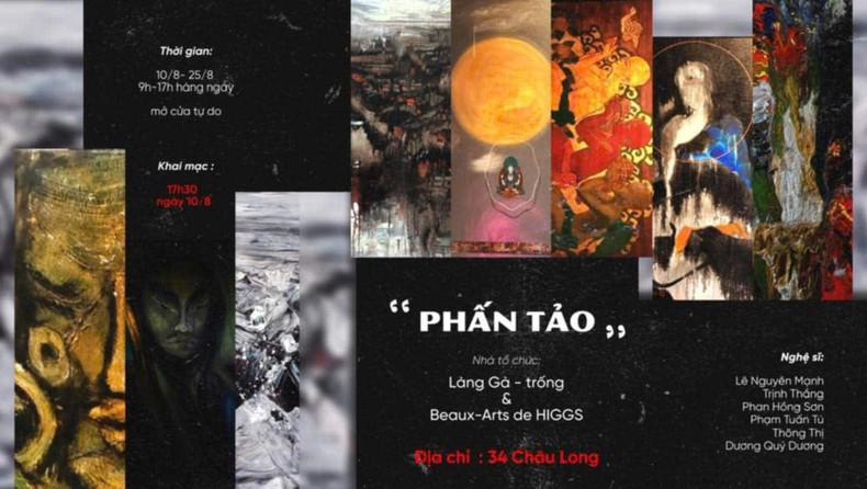 Dr. Trinh Thang's paintings are on display at the exhibition "Phan tao". Dr. Trinh Thang's paintings are on display at the exhibition "Phan tao".