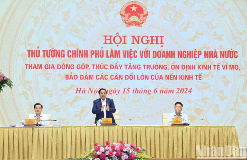 PM Pham Minh Chinh chairs the meeting with State-owned enterprises. PM Pham Minh Chinh chairs the meeting with State-owned enterprises.