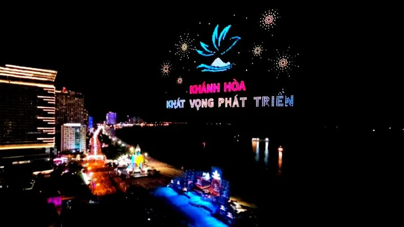 A drone light show during the Nha Trang Sea Festival 2023. (Photo: Organising Committee)
