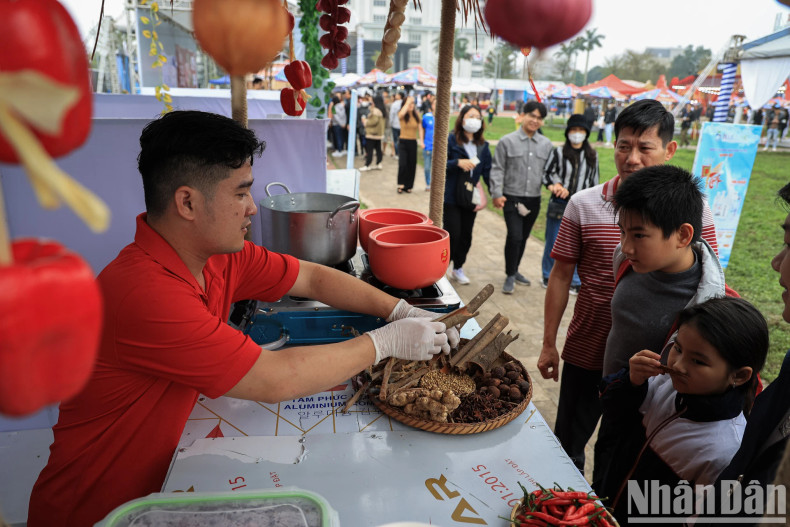 People learn about the ingredients in a bowl of Panax vietnamensis ‘pho’. People learn about the ingredients in a bowl of Panax vietnamensis ‘pho’.