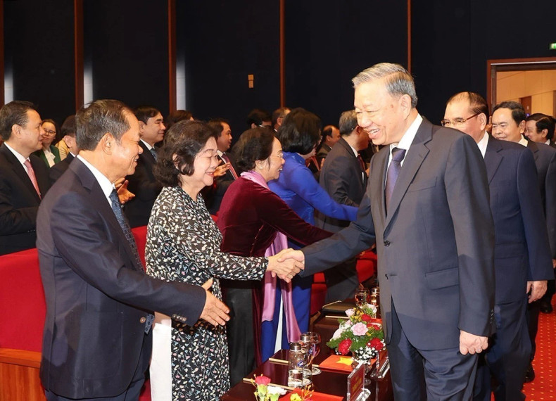 Party General Secretary and President To Lam attends the grand ceremony. (Photo: Tri Dung – VNA) Party General Secretary and President To Lam attends the grand ceremony. (Photo: Tri Dung – VNA)