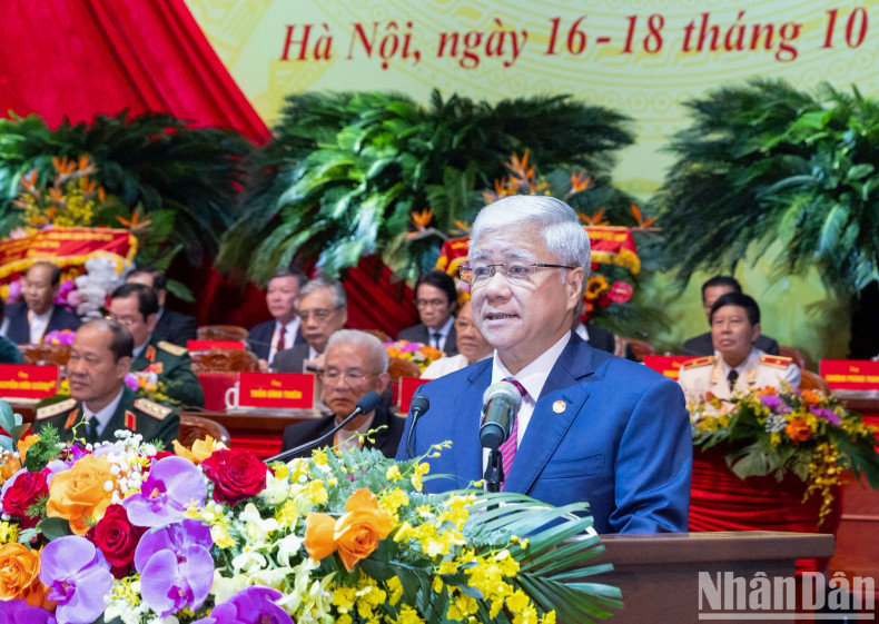 Politburo member, Secretary of the Party Central Committee and President of the 9th VFF Central Committee Do Van Chien speaks at the ceremony. (Photo: NDO) Politburo member, Secretary of the Party Central Committee and President of the 9th VFF Central Committee Do Van Chien speaks at the ceremony. (Photo: NDO)