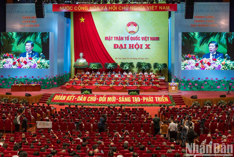 Under the theme "Solidarity - Democracy - Innovation - Creativity - Development", the Congress will review the VFF's activities for the 2019-2024 term, discuss and approve the goals and action plans for the 2024-2029 term, adopts the Charter of the 10th Vietnam Fatherland Front, and elects the 10th Vietnam Fatherland Front Central Committee.