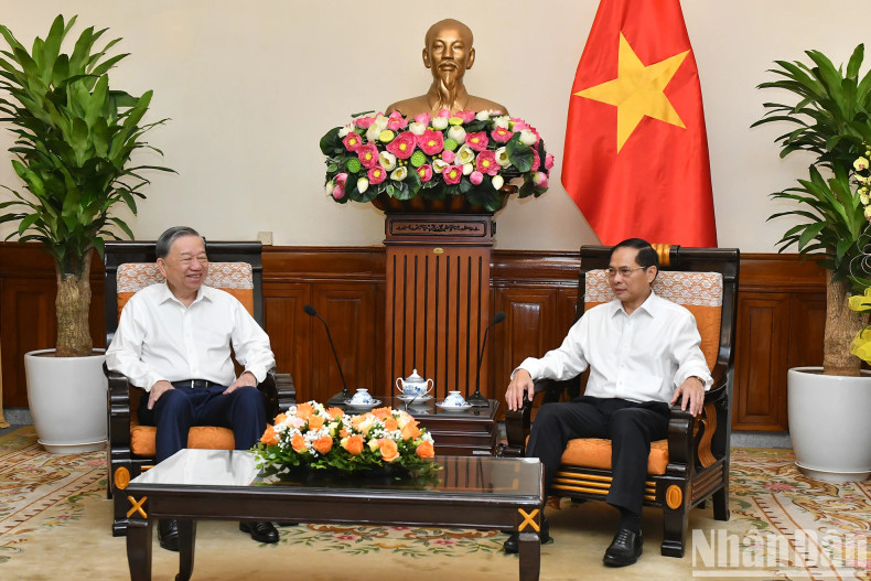 Party General Secretary and President To Lam works with the Party Civil Affairs Committee of the Ministry of Foreign Affairs.