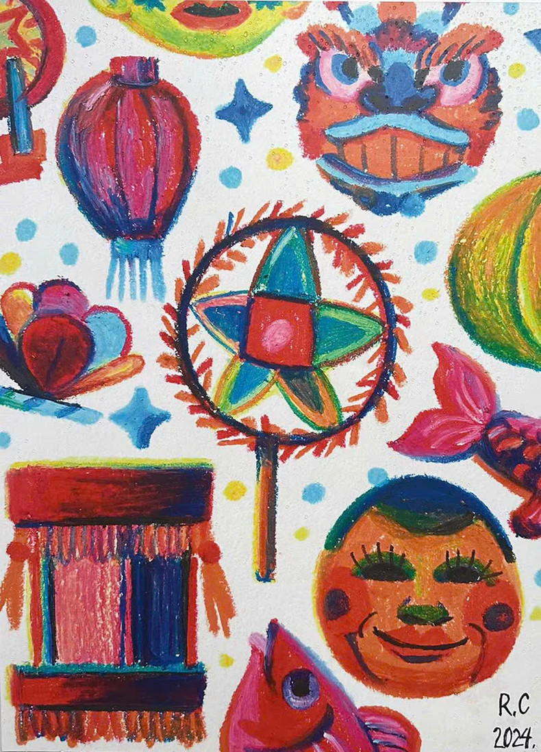 The work “August Toys” by painter Le Veo. The work “August Toys” by painter Le Veo.