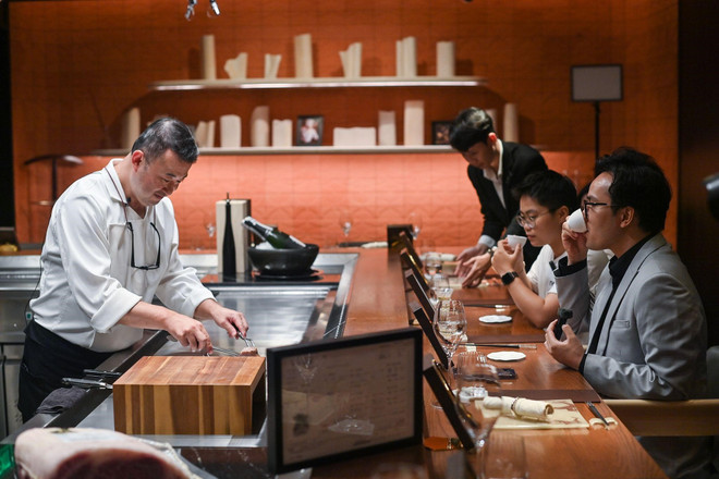 Teppanyaki at Hibana by Koki is like a journey for the senses, with dishes prepared intricately and served in a private space.