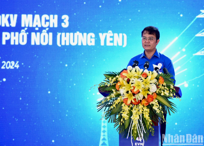 First Secretary of the Ho Chi Minh Communist Youth Union Central Committee Doan Bui Quang speaks at the event. First Secretary of the Ho Chi Minh Communist Youth Union Central Committee Doan Bui Quang speaks at the event.