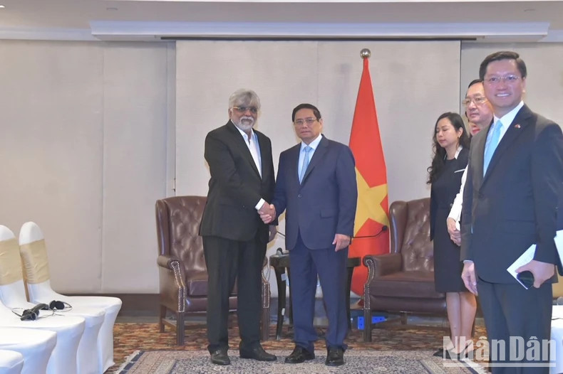Prime Minister Pham Minh Chinh meets Chairman and Founder of BDR Group, Dharmesh Shah. (Photo: NDO) Prime Minister Pham Minh Chinh meets Chairman and Founder of BDR Group, Dharmesh Shah. (Photo: NDO)