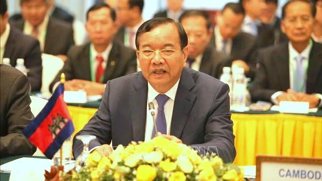 Deputy Prime Minister and Minister of Foreign Affairs and International Cooperation of the Kingdom of Cambodia Prak Sokhonn. (Photo: VNA)