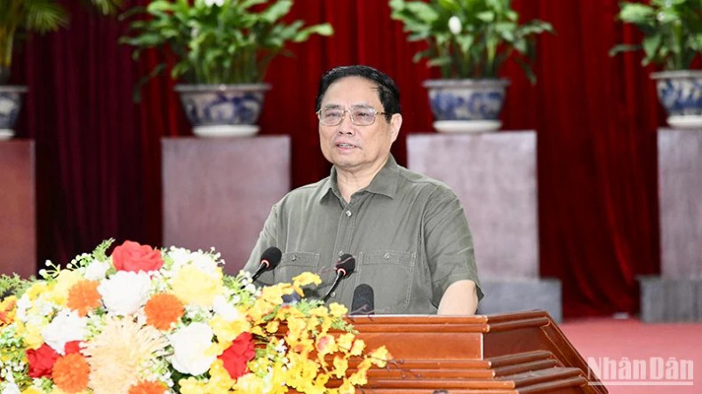 PM Pham Minh Chinh speaks at the event. (Photo: NDO)