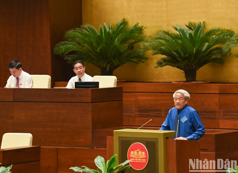 Assoc. Prof. Dr. Bui Dinh Phong presents a paper at the seminar.