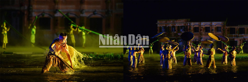 Actors reenact daily fishing scenes.