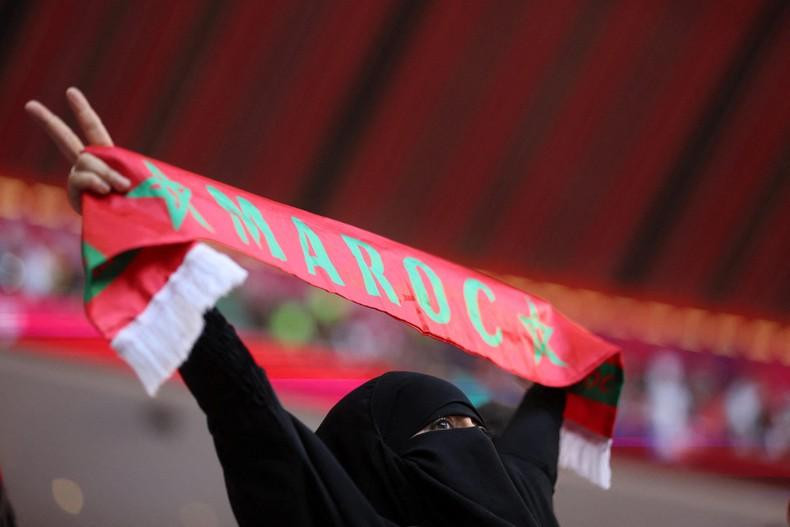 A Morocco fan reacts during their match against Croatia. (Photo: Reuters)