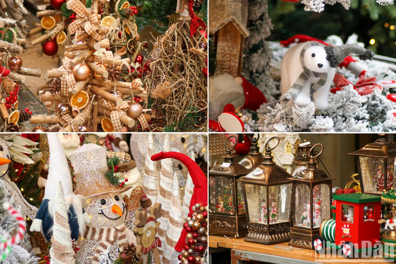 A variety of decorations in different sizes and colours are sold and showcased, making the street shimmering and brilliant even during the day.