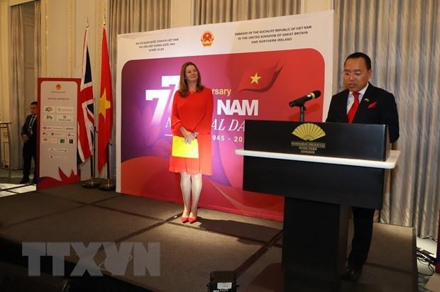 Vietnamese Ambassador Nguyen Hoang Long speaks at the event. (Photo: VNA)