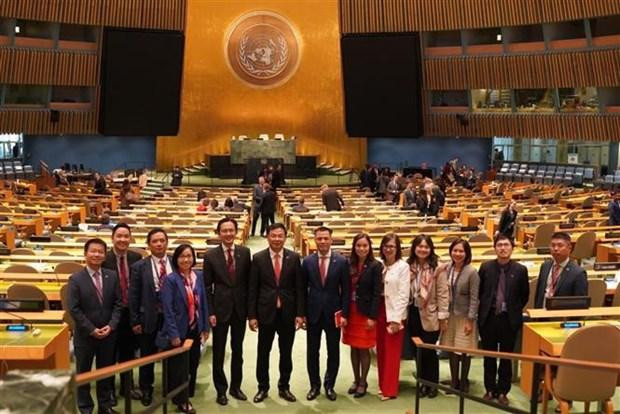 The Vietnamese delegation at the at the 77th session of the UN General Assembly in New York (Photo: VNA) The Vietnamese delegation at the at the 77th session of the UN General Assembly in New York (Photo: VNA)