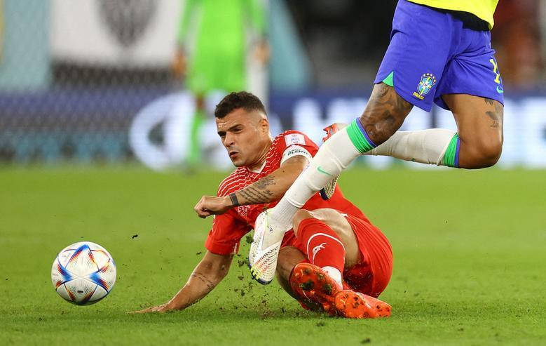 Switzerland's Granit Xhaka in action against Brazil. (Photo: REUTERS)