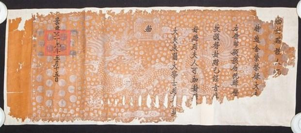 A handwritten document in Truong Luu village of Ha Tinh province (Source: Cultural Heritage Department) A handwritten document in Truong Luu village of Ha Tinh province (Source: Cultural Heritage Department)