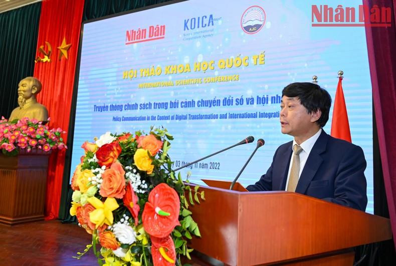 Director of the AJC Pham Minh Son speaks at the conference. (Photo: NDO) Director of the AJC Pham Minh Son speaks at the conference. (Photo: NDO)