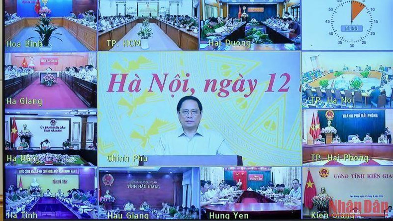 The event is connected with 63 provinces and cities nationwide via videoconference. (Photo: NDO)