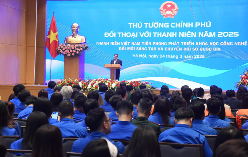 Prime Minister Pham Minh Chinh speaks at the dialogue. (Photo: NDO) Prime Minister Pham Minh Chinh speaks at the dialogue. (Photo: NDO)