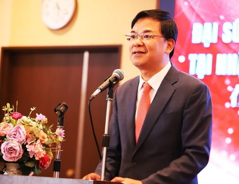 Vietnamese Ambassador to Japan Pham Quang Hieu speaks at the congress. (Photo: The Union of Vietnamese Associations in Japan) Vietnamese Ambassador to Japan Pham Quang Hieu speaks at the congress. (Photo: The Union of Vietnamese Associations in Japan)