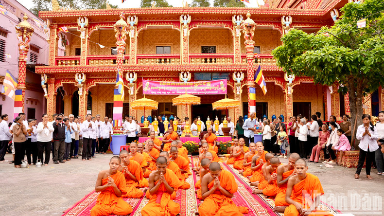 Monks perform rituals before the Buddha bathing ceremony. Monks perform rituals before the Buddha bathing ceremony.