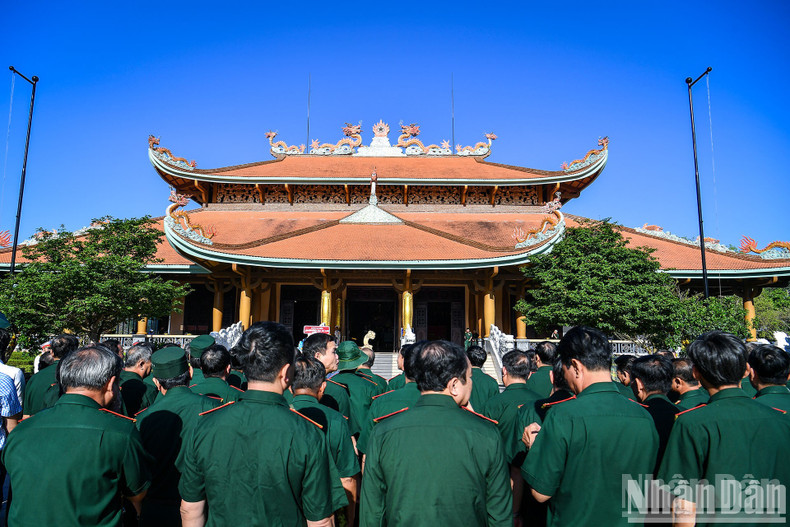 Veterans are also seen gathering at the Ben Duoc Martyrs’ Memorial Temple within the Cu Chi Tunnels Historic Site, honouring the fallen and remembering their shared past. Veterans are also seen gathering at the Ben Duoc Martyrs’ Memorial Temple within the Cu Chi Tunnels Historic Site, honouring the fallen and remembering their shared past.