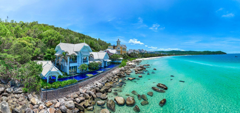 JW Marriott Phu Quoc Emerald Bay Resort and many luxury retreats grace the picture-perfect Bai Kem Beach