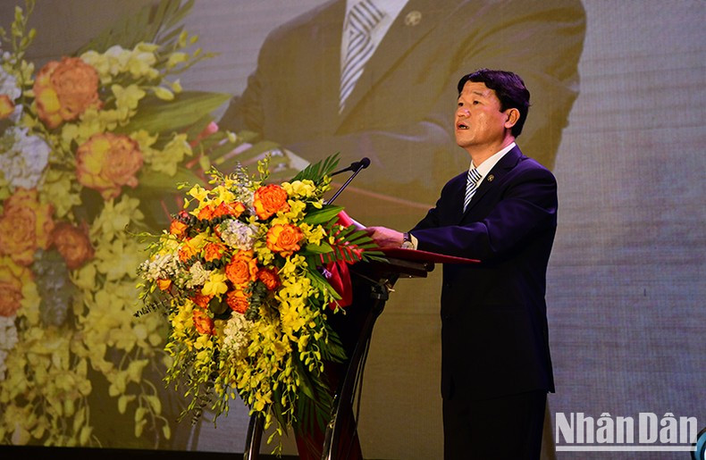 Truong Van Hoc, Vice Chairman of Gia Lam District People’s Committee, speaks at the event. Truong Van Hoc, Vice Chairman of Gia Lam District People’s Committee, speaks at the event.