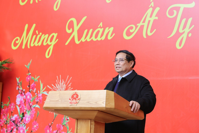 Prime Minister Pham Minh Chinh delivers a speech at the event.