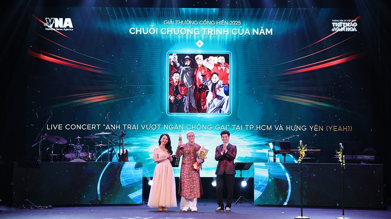 An Zuno, Communications Director of YeaH1 Group, receives the Series of the Year award. An Zuno, Communications Director of YeaH1 Group, receives the Series of the Year award.