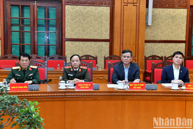 The delegates attend the session.