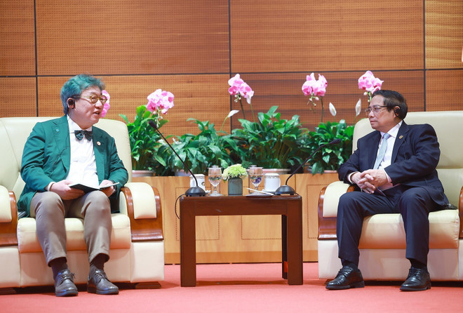 At the reception in Hanoi on April 17 (Photo: VNA) At the reception in Hanoi on April 17 (Photo: VNA)