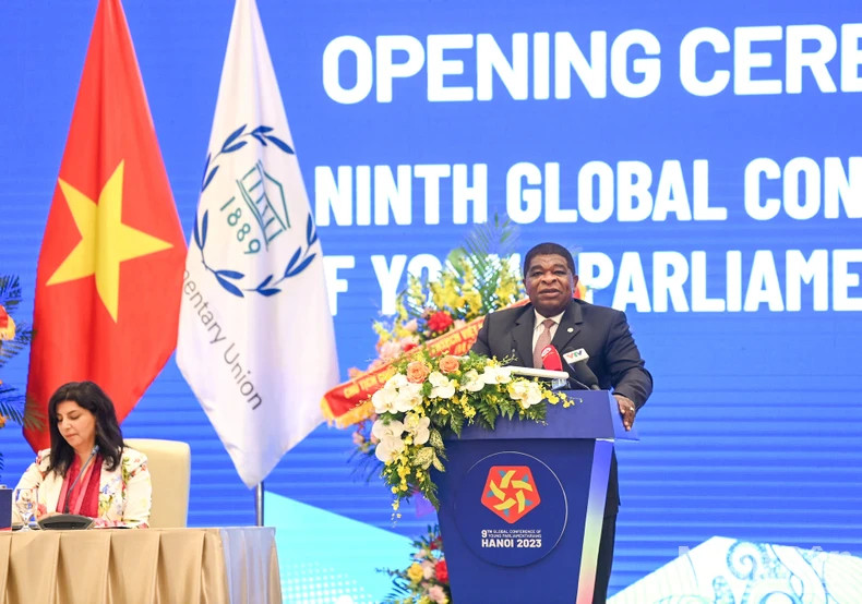 The IPU Secretary-General Martin Chungong speaks at the opening ceremony. The IPU Secretary-General Martin Chungong speaks at the opening ceremony.